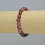 Bransoletka z rubelitu turmalinowego, naturalny kamień, gładkie kulki o średnicy 8 mm ± (elastyczna baza), długość 18 cm+