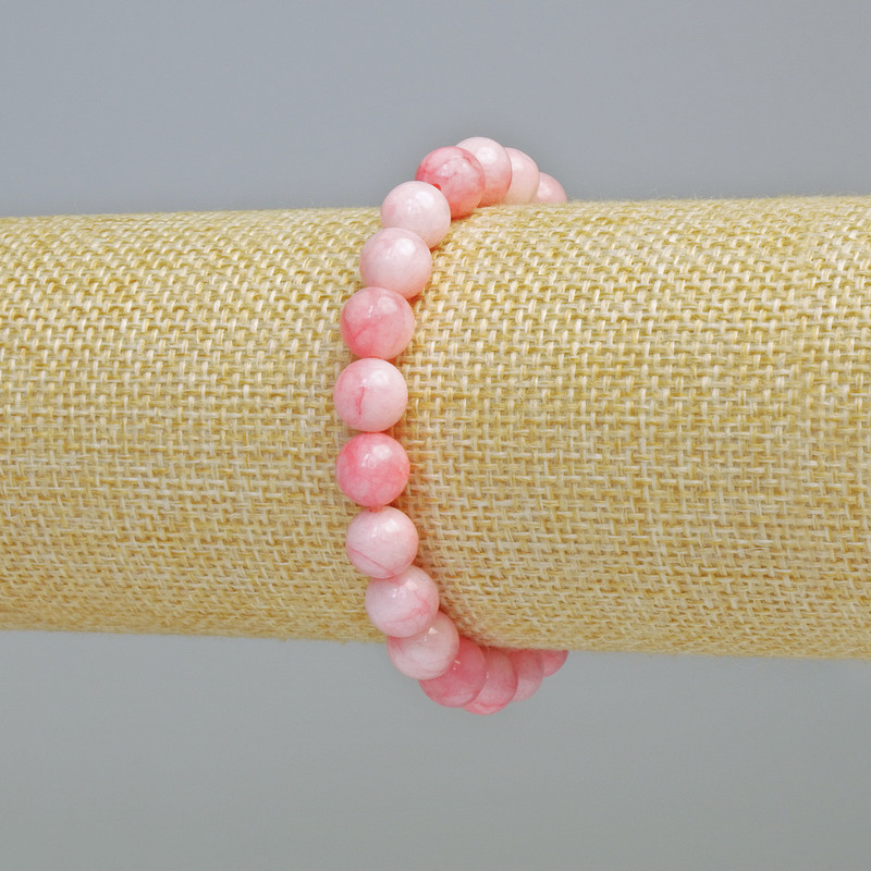 Bransoletka z sztucznego turmalinu — gładkie kuleczki o średnicy 8 mm ±, długość 18 cm+