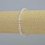 Bransoletka z górskiego kryształu, naturalny kamień, fasetowany sześcian, średnica 4–5 mm ± (rozciągana), długość 18 cm+