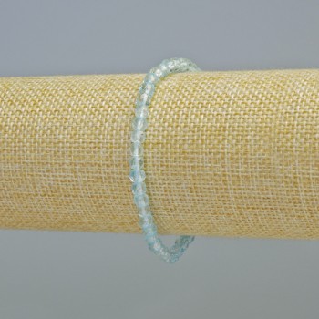 Bransoletka z naturalnego topazu, fasetowany sześcian o średnicy 4 mm ± (na elastycznej gumce), długość ok. 18 cm