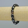 Bransoletka z brązowego agatu, naturalny kamień, gładkie bryłki, średnica 10×14 mm ± (stretch), długość 18 cm+