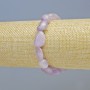 Bransoletka z lawendowego ametystu, naturalny kamień fasetowany, średnica 10×13 mm ± (elastyczna), długość 18 cm.