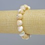 Bransoletka z naturalnej masy perłowej, gładka kuleczka, średnica 12 mm ± (rozciągana), długość 18 cm+