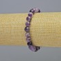 Bransoletka z naturalnego ametystu, gładkie kuleczki o średnicy 8 mm +/- (na elastycznej gumce), długość 18 cm+