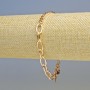 Bransoletka Xuping z pozłotą 18K, grubość 4,5 mm, 7 mm ±, długość 17-21 cm