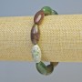 Bransoletka z jaspisu wielobarwnego, naturalny kamień, owalne koraliki 10×20 mm ± (na elastycznej gumce), długość 18 cm+