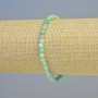 Bransoletka z amazonitu, naturalny kamień, fasetowany kubik o średnicy około 4 mm, elastyczna, długość 18 cm