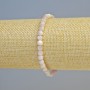 Bransoletka z naturalnego kunzytu, fasetowany sześcian, średnica 4,5 mm ± (elastyczna), długość 18 cm+