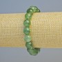Bransoletka z jadeitu, naturalny kamień, gładkie kuleczki, średnica 10,5 mm ± (rozciągana), długość 18 cm+