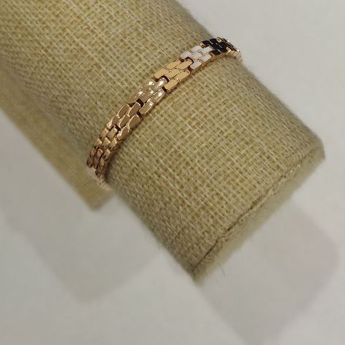 Bransoletka Xuping Pozłacanie 18K, długość 19 cm, grubość 6 mm+