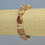 Bransoletka z jaspisu Picasso, naturalny kamień, fasetowane koraliki, średnica 10×13 mm +/- (rozciągana), długość 18 cm+