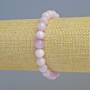 Bransoletka z sztucznego kunzytu (kuleczki gładkie) o średnicy 8 mm ± (elastyczna), długość 18 cm+