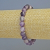 Bransoletka z ametystu – naturalny kamień, matowe gładkie kuleczki, średnica 8,5 mm ± (elastyczna), długość 18 cm+