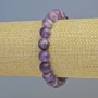 Bransoletka z naturalnego ametystu, matowe gładkie kule o średnicy około 10 mm ±, długość 18 cm, na elastycznej gumce