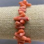 Bransoletka z różowego koralu, naturalny koral w cylindrycznych koralikach, średnica 9–17×4 mm ± (elastyczna), długość 18 cm+