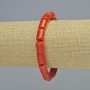 Bransoletka z czerwonego jaspisu (prasowana) cylindryczna, średnica około 8×11,5 mm, 5 mm ± (elastyczna), długość 18 cm+