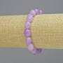 Bransoletka z lawendowego ametystu, naturalny kamień, fasetowane koraliki o średnicy 9×12 mm ± (elastyczna), długość 18 cm+