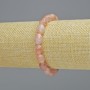 Bransoletka z malinowego kwarcu, naturalny kamień, fasetowane koraliki, średnica 7×10, 5 mm ± (elastyczna), długość 18 cm+