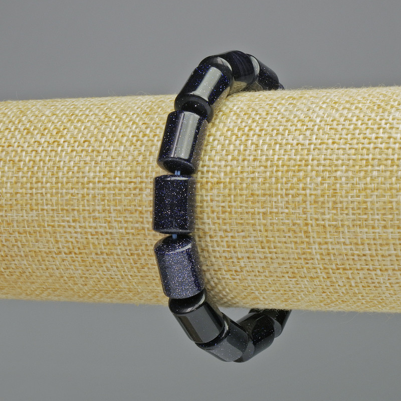 Bransoleta z awenturynem Noc Kaïry (syntetyczny) cylindryczny, średnica 10x13, 5 mm ± (rozciągliwy), długość 18 cm+
