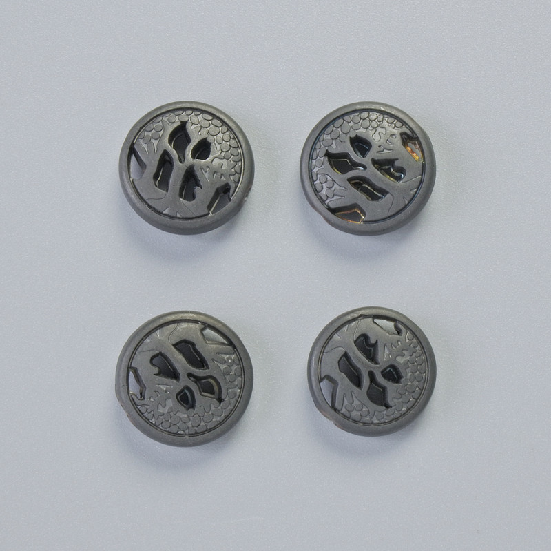 Koralik hematytu kolor matowy czarny, średnica 12×4,5 mm ± (4 szt.)