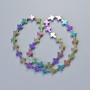 Koraliki hematytu w kształcie krzyża, kolor chameleonowy, średnica 8,5×10,5×3 mm, długość 40 cm ± na nici