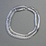 Koraliki hematitu – fala, srebrny, 5×4×3 mm, długość ok. 41 cm