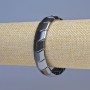Bransoletka z hematitu, czarny kolor, wzór zygzagowy, średnica 14×13 mm, ± długość 18 cm, elastyczna