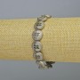 Bransoletka z hematytu w kolorze matowo-srebrzystym, średnica 12×4,5 mm ±, długość 18 cm ± (elastyczny)