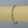 Bransoletka z hematytu – kostki, kolor ciemnego srebra, średnica 3×3 mm, długość ok. 18 cm (rozciągliwa)