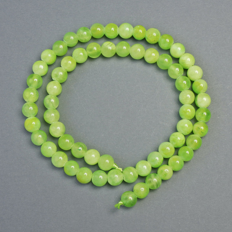 Koraliki onyksowe, naturalny kamień, gładkie kulki, średnica około 6,5 mm, długość około 38 cm, na nici
