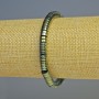 Bransoletka hematyt w kształcie rondeli, kolor chameleon zielony, średnica ok. 6×2 mm, długość ok. 18 cm, elastyczna