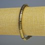 Bransoletka z hematitu w formie rondeli, kolor jasnobrązowy, średnica 6×2 mm ±, długość 18 cm ±, elastyczna