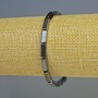 Bransoletka hematyt prostokątna, kolor czarny, rozmiar 10x4 mm, długość 18 cm, na gumce