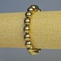 Bransoletka z hematitu – kuleczki w kolorze brązu, średnica 10 mm, długość 18 cm, elastyczna