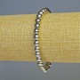 Bransoletka z hematitu – kuleczki, kolor srebrny, średnica 6 mm, długość 18 cm, elastyczna