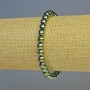Bransoletka z hematytu, kuleczki w kolorze kameleona, zielony, średnica 6 mm, długość 18 cm, na elastycznej gumce