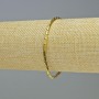 Bransoletka z hematytu w kształcie trójkątów, kolor złoty, średnica 5×2 mm, długość 18 cm, elastyczna