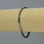 Bransoletka z hematitu w prostokąty, kolor czarny, wymiary prostokątów około 9×3 mm, długość 18 cm, elastyczna