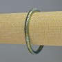 Bransoletka z hematitu w formie rondeli falistych, kolor kameleonowy zielony, średnica 6×1 mm, długość 18 cm, elastyczna