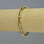 Bransoletka hematyt fasetowane rondelki w kolorze złotym, średnica 6×4 mm, długość 18 cm, na elastycznej gumce