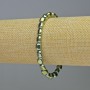 Bransoletka z hematitu w kolorze zielony kameleon, owalne koraliki o średnicy 7×7 mm, długość 18 cm, elastyczna