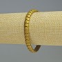 Bransoletka z hematytu wężykowa, zigzagowa fala, kolor matowego złota, średnica 7×5×5 mm, długość 18 cm, elastyczna