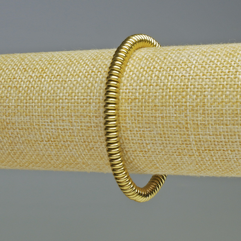 Bransoletka hematytowa w kolorze złotym, koraliki w kształcie rondeli, średnica 6×2 mm, długość 18 cm, elastyczna