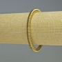 Bransoletka hematytowa w kolorze złotym, koraliki w kształcie rondeli, średnica 6×2 mm, długość 18 cm, elastyczna
