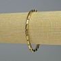 Bransoletka z hematitu o prostokątnym kształcie w kolorze złotym, wymiar 8×4 mm, długość 18 cm, elastyczna