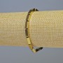 Bransoletka z hematitu o prostokątnym kształcie, kolor złoty, średnica 10×4 mm ±, długość 18 cm ±, na elastycznej bazie