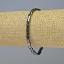 Bransoletka z hematytu – cylindry w zig-zag, kolor czarny, średnica 4×4 mm, długość 18 cm, elastyczna
