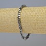 Bransoletka hematyt w kształcie gwiazd, kolor czarny, średnica 4×4 mm, +/- długość 18 cm, elastyczna