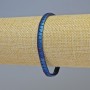 Bransoletka z hematytu – wężykowy splot zig-zag, kolor matowy niebieski, średnica 5×4×3 mm, długość 18 cm, elastyczna