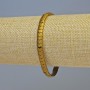 Bransoletka hematyt wężykowy wzór zig-zag, kolor złoto matowe, średnica 5×4×3 mm, długość 18 cm, elastyczna